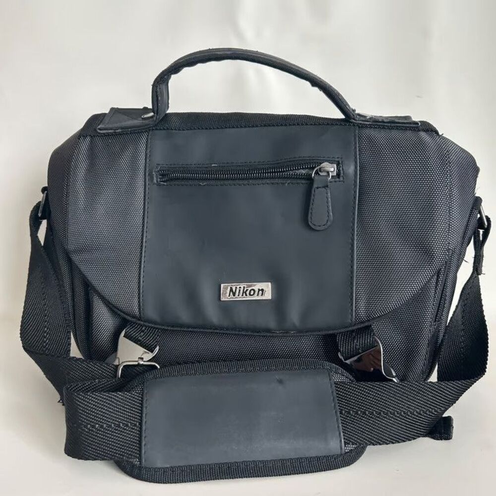 Nikon DSLR Camera Bag Shoulder Messenger Case Padded Black for SLR Lenses Nylon
